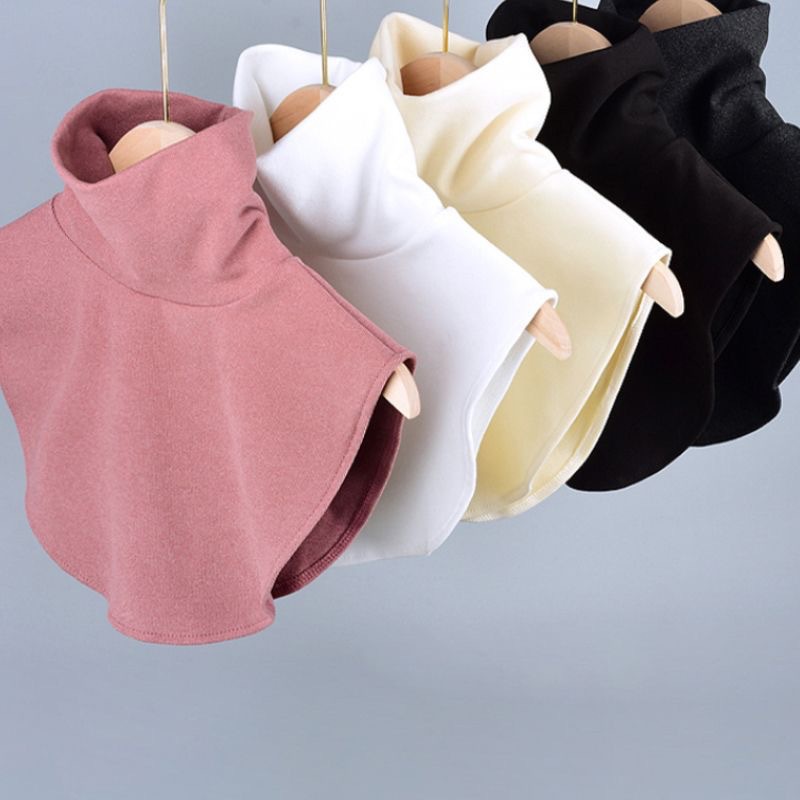 Neck Gaiter Fleece - ปลอกคอกันหนาวแบบคอสูงสำหรับผู้ชายและผู้หญิง ผ้าดรอลอนหนา ให้ความอบอุ่น ปลอกคอปลอมแบบนุ่ม ยืดหยุ่น กันลม