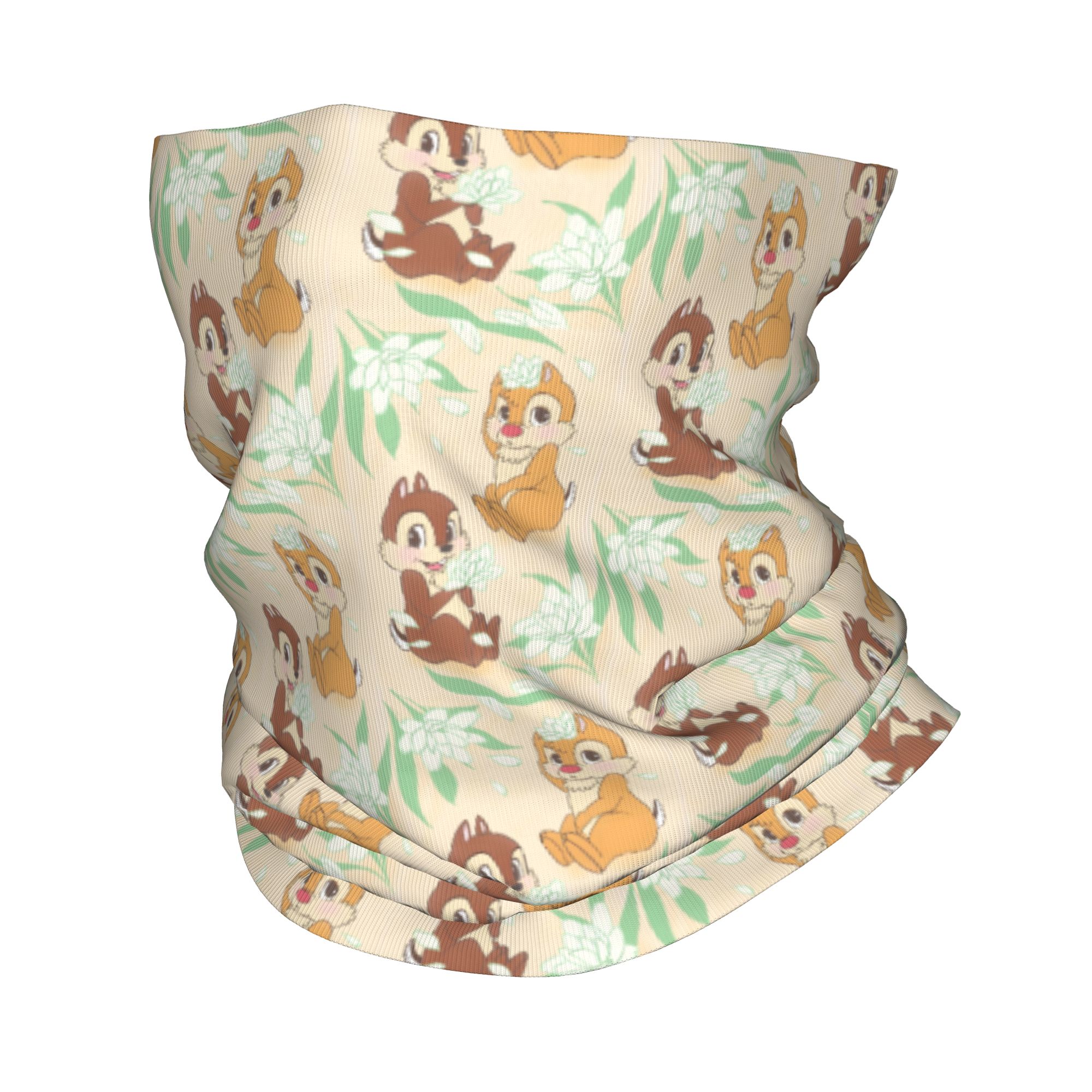 Neck Gaiter Fleece - ผ้าพันคอแบบมีฮู้ดลายการ์ตูน C-Chip และ D-Dale สุดน่ารัก สำหรับผู้หญิงและผู้ชาย