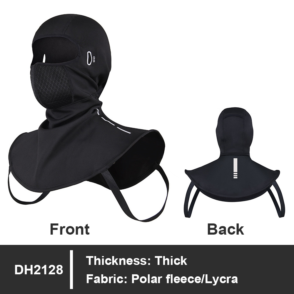 Balaclava Ski Mask - หน้ากากคลุมศีรษะกันลมแบบผ้าฟลีซกันความร้อน ระบายอากาศได้ดี ปิดคลุมทั้งหน้าและคอ เหมาะสำหรับขี่มอเตอร์ไซค์ เล่นสกี ปั่นจักรยาน