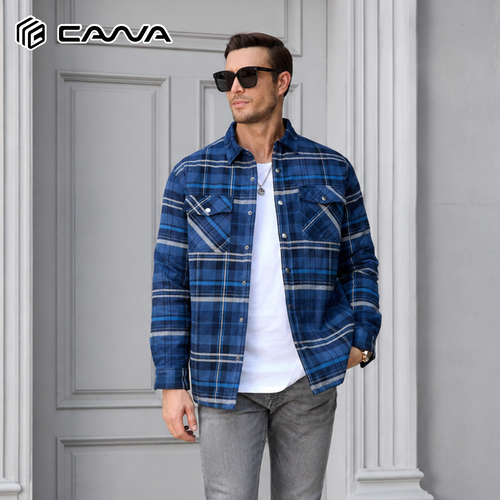 เสื้อแจ็คเก็ตผ้าฟลานเนลสำหรับผ - Flannel Shirt Lined บทวิจารณ์และราคา